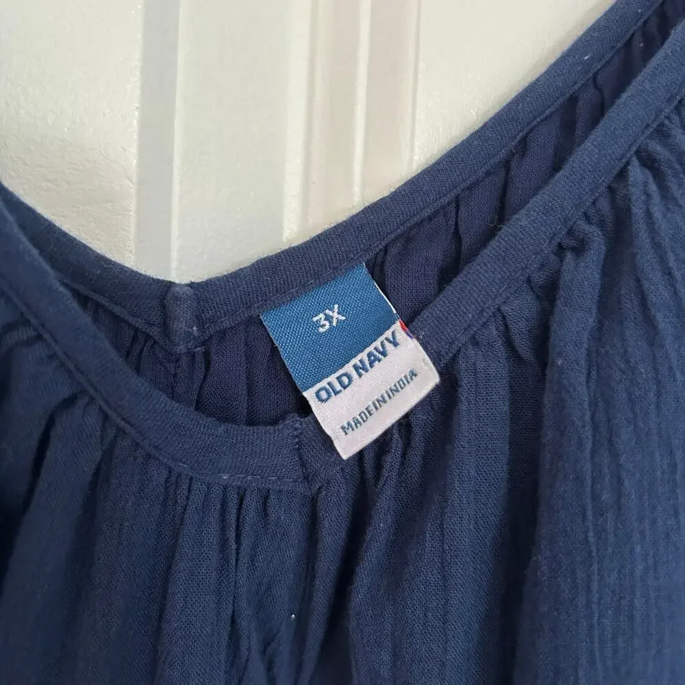 Old Navy Sleeveless Tasseled Color-Block All-Day Maxi Swing Dress Women’s 3X - Picture 10 of 11